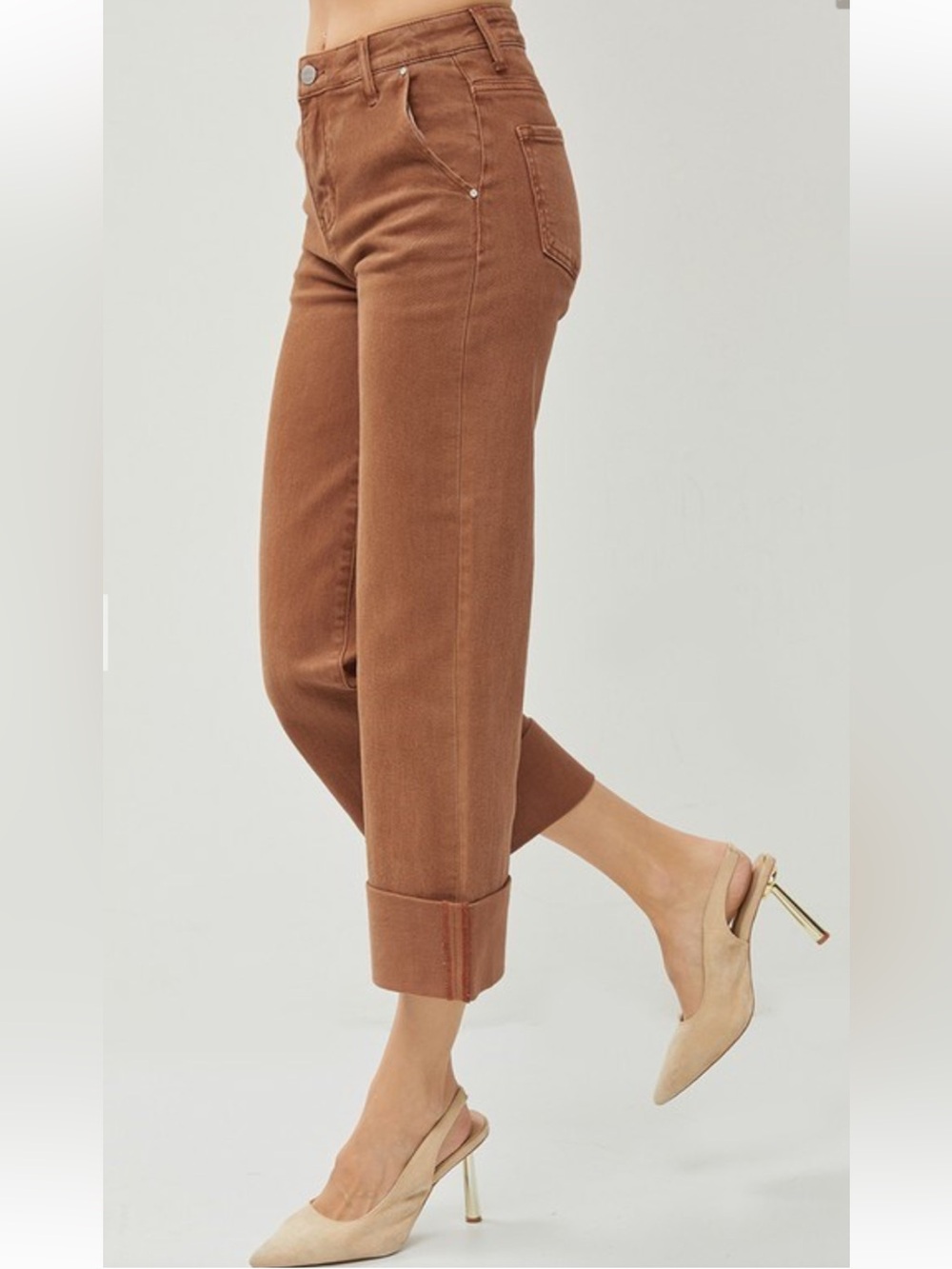 126 RISEN HIGH RISE WIDE LEG WITH CUFFED PANTS - Picture 2 of 3